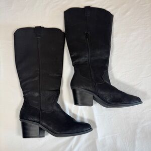 Maurices Sleek Black Heeled Boots